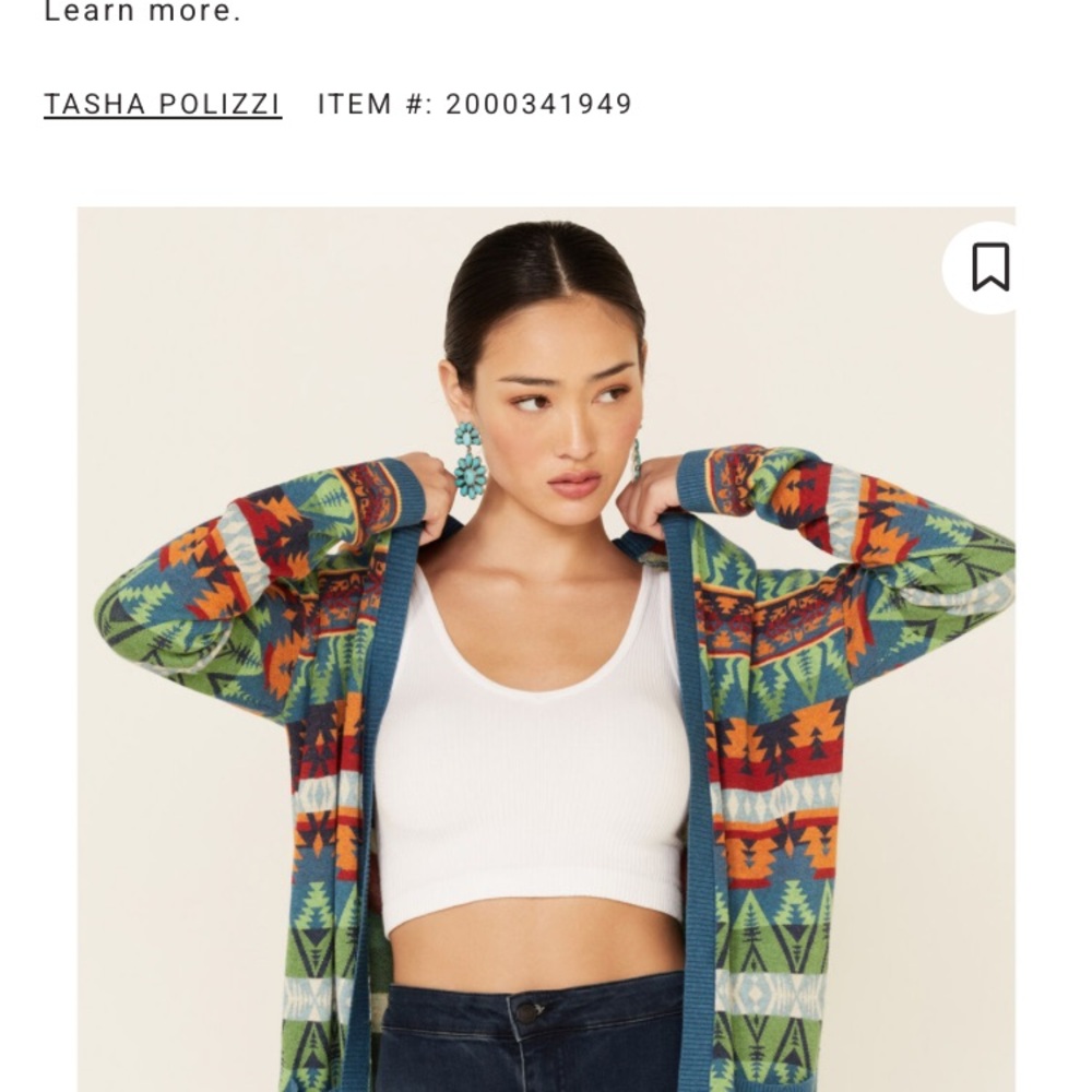 Tasha Polizzi Southwestern Aztec Cardigan - Picture 3 of 13